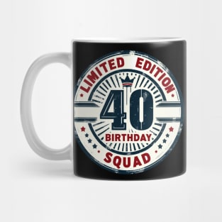 Limited Edition 40th Birthday Vintage Mug